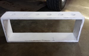 DIY Centerpiece Staind, painted and antiqued