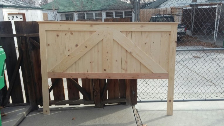 Barndoor headboard unfinished