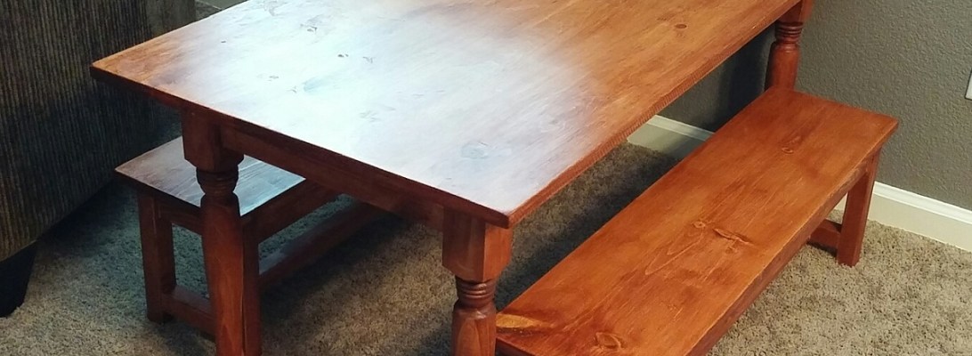 DIY Kids benches and table
