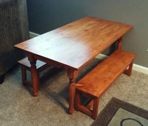 DIY Kids benches and table