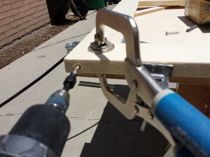 Step 6c glue and screw